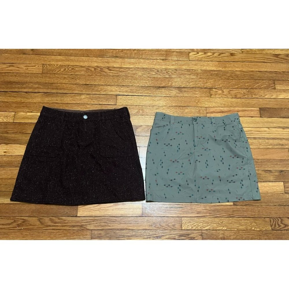 Warm and cool weather combo! Eddie Bauer Skort & Woolrich Wool Skirt
